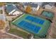 Aerial view of the community tennis and basketball courts, perfect for active residents and outdoor recreation at 2861 Fareed, Douglasville, GA 30135