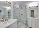 Elegant bathroom with double sinks, marble shower and luxury finishes at 4246 River Green Nw Dr # 202, Atlanta, GA 30327