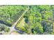 The property is outlined in yellow, nestled amongst lush trees near a road intersection at 5800 S Richland Creek Rd, Buford, GA 30518