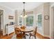 Cozy breakfast nook with views to the backyard and a nearby serving station at 6565 Scottsfield Trce, Cumming, GA 30028