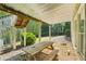 Picnic area in backyard under the deck is perfect for outdoor dining and entertaining at 6565 Scottsfield Trce, Cumming, GA 30028
