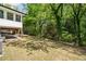 Beautiful backyard features a well-maintained lawn, covered patio, and mature trees at 2327 Doreen Ne Ct, Atlanta, GA 30345