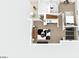 A floor plan rendering showing a bedroom, living area, bathroom, and staircase on the first floor at 2327 Doreen Ne Ct, Atlanta, GA 30345