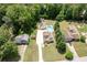 Expansive aerial view featuring multiple homes with a swimming pool and verdant landscaping at 96 Grover Way, Dallas, GA 30157