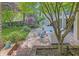 Brick backyard patio features outdoor seating, lush landscaping, and direct access to the home at 15 Northwood Ne Ave, Atlanta, GA 30309