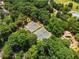 Aerial view featuring tennis courts, playground, and park surrounded by lush trees at 1601 Marlbrook Ne Dr, Atlanta, GA 30307