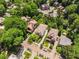 Aerial view of a residential neighborhood showcasing tree-lined streets and well-maintained homes at 1601 Marlbrook Ne Dr, Atlanta, GA 30307