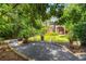 Beautiful backyard featuring a gravel path, seating, and manicured landscaping creating an inviting outdoor oasis at 1601 Marlbrook Ne Dr, Atlanta, GA 30307