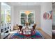 Bright breakfast nook with modern lighting and outdoor views at 1601 Marlbrook Ne Dr, Atlanta, GA 30307