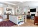 Modern kitchen with island opens to the Gathering room at 1601 Marlbrook Ne Dr, Atlanta, GA 30307