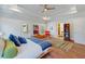Bright main bedroom features a trey ceiling, ample natural light, and a stylish ensuite bathroom at 1601 Marlbrook Ne Dr, Atlanta, GA 30307