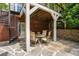 Charming outdoor patio with pergola, stone flooring, and seating area perfect for relaxation and entertaining at 1601 Marlbrook Ne Dr, Atlanta, GA 30307