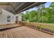 Spacious wooden back deck with a partial awning provides a relaxing outdoor space at 1320 Pinyon Pl, Lawrenceville, GA 30043