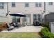 Exterior view of a backyard with outdoor seating, landscaping, and a well-maintained lawn at 1074 Heyward Way, Alpharetta, GA 30009