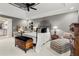 Main bedroom featuring tray ceilings, ceiling fan and ensuite bathroom at 1328 Wyntercreek Rd, Atlanta, GA 30338