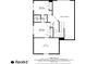 Second floor plan featuring two bedrooms, 2 baths, hall, and attic at 5 Renfroe Ct, Decatur, GA 30030