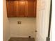 Laundry room featuring wood-look floors and upper cabinets at 4234 Winston Cir, Atlanta, GA 30349