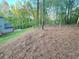 Extensive backyard space featuring an over one acre lot surrounded by mature trees at 1005 Liberty Springs Dr, Woodstock, GA 30188