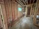 Bathroom framing under construction including plumbing and space for a sink and other fixtures at 1025 Liberty Springs Dr, Woodstock, GA 30188