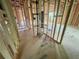 Bathroom framing under construction highlighting plumbing and layout for fixtures at 1025 Liberty Springs Dr, Woodstock, GA 30188