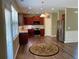 Bright kitchen boasting stainless steel appliances, granite countertops, and a modern design at 158 Grove Meadow Dr, Acworth, GA 30101