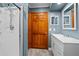 Full bathroom with a walk-in shower, wood vanity and a large mirror at 7320 Oak Arms Dr, Villa Rica, GA 30180