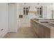 Unfinished kitchen featuring custom cabinetry and a large center island at 117 Owens Mill Pl, Canton, GA 30115
