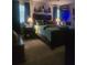 Comfortable bedroom with a full bed and dark accents and batman decorations at 6193 Charring Cross Ct, Lithonia, GA 30058