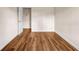 Neutral bedroom featuring vinyl floors and white trim at 1600 Dillwood Ct, Lithonia, GA 30058