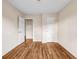 Bedroom featuring vinyl floors and 2 doors at 1600 Dillwood Ct, Lithonia, GA 30058