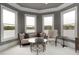 Comfortable sitting area with large windows offering views of the surrounding lake at 1160 Lake Shore Overlook, Alpharetta, GA 30005