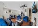 Spacious living area featuring modern decor, open floor plan, and hardwood floors at 5076 Longview Walk, Decatur, GA 30035
