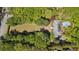 Aerial view of the property showcasing a pool, well-manicured backyard, and surrounding greenery at 289 W Paces Ferry Nw Rd, Atlanta, GA 30305