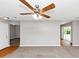 Neutral paint tones, carpet, and hardwood floors define this versatile living space at 1626 Cobbs Creek Ln, Decatur, GA 30032