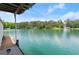 Lake view from the dock showing tranquil water and boat slips enhancing lake lifestyle at 4290 Bobbins Way, Cumming, GA 30041