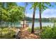 Wooded path leads to a covered boat dock at 4290 Bobbins Way, Cumming, GA 30041