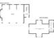 Garage floor plan featuring 3-car garage and floor plan for storage attic / potential apartment at 4290 Bobbins Way, Cumming, GA 30041