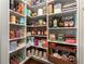 A walk-in pantry offers tons of shelving for food and small appliance storage at 4290 Bobbins Way, Cumming, GA 30041