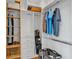 Organized walk-in closet with shelving, hanging space, and a ladder for upper storage at 860 Peachtree Ne St # 2815, Atlanta, GA 30308