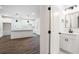 Bright eat-in kitchen with stainless appliances and a convenient half bath at 551 Lake Dr, Atlanta, GA 30354