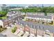 Aerial view of townhomes, showcasing the beautiful community and well-kept landscaping at 3505 Chattahoochee Summit Se Ln # 25, Atlanta, GA 30339