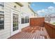 Spacious back deck offering a serene outdoor area for relaxation, with a fenced-off corner at 3505 Chattahoochee Summit Se Ln # 25, Atlanta, GA 30339