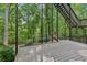 Inviting back deck overlooking a lush, green backyard and wooded area at 6795 Preston Glen Dr, Alpharetta, GA 30005