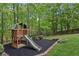 Backyard playground with slide and swing set at 6795 Preston Glen Dr, Alpharetta, GA 30005