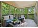 Relaxing screened porch overlooking the trees at 6795 Preston Glen Dr, Alpharetta, GA 30005