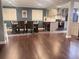 Dining room with hardwood floors and views into the kitchen at 3629 Embry Cir, Atlanta, GA 30341