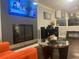 Comfortable living room with fireplace, large screen TV, and seating at 3629 Embry Cir, Atlanta, GA 30341