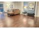 Comfortable living room with hardwood floors, stylish furnishings, and modern decor accents at 3629 Embry Cir, Atlanta, GA 30341