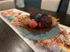 Close-up of a rustic table centerpiece for a festive look at 3629 Embry Cir, Atlanta, GA 30341