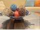 Close-up on attractive table decor with colorful decorative balls on a glass table at 3629 Embry Cir, Atlanta, GA 30341